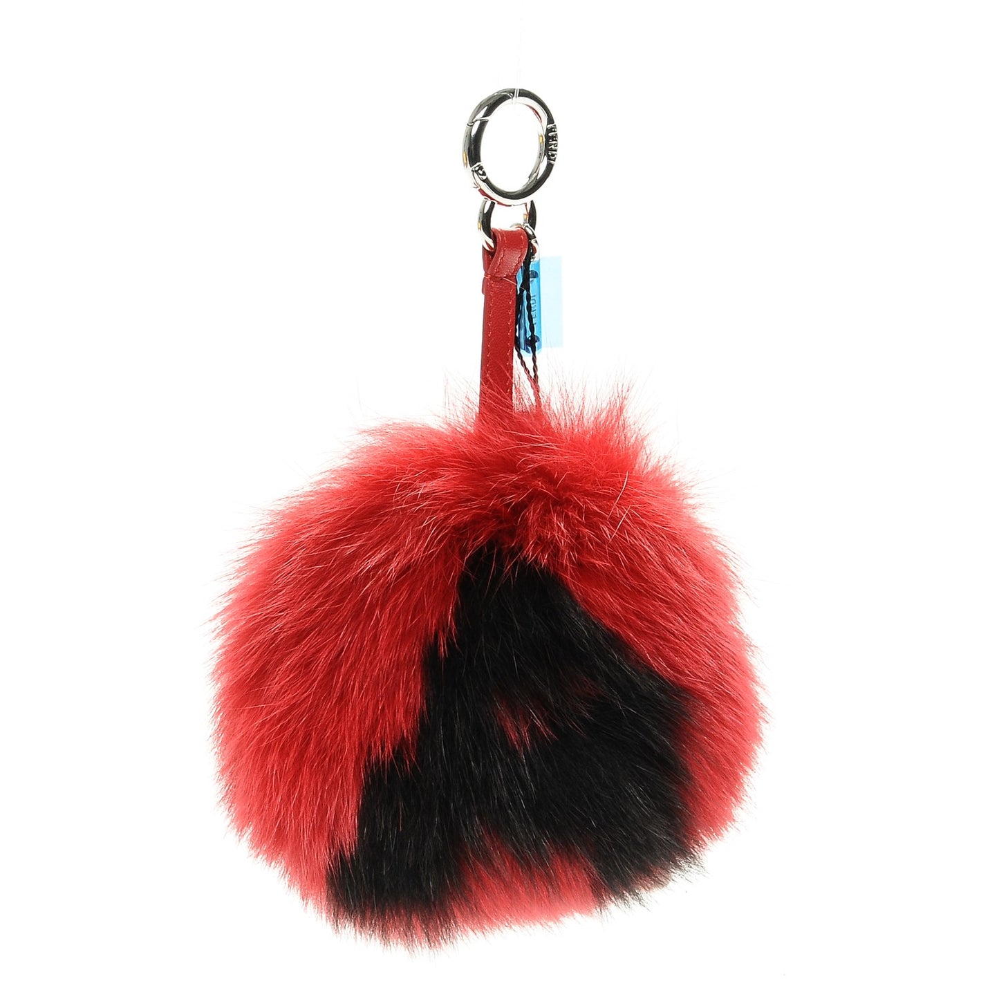 Fox Fur Shiny Nappa Bi-Color A ABCharm Bag Charm Rosso Chiaro Moro Strawberry