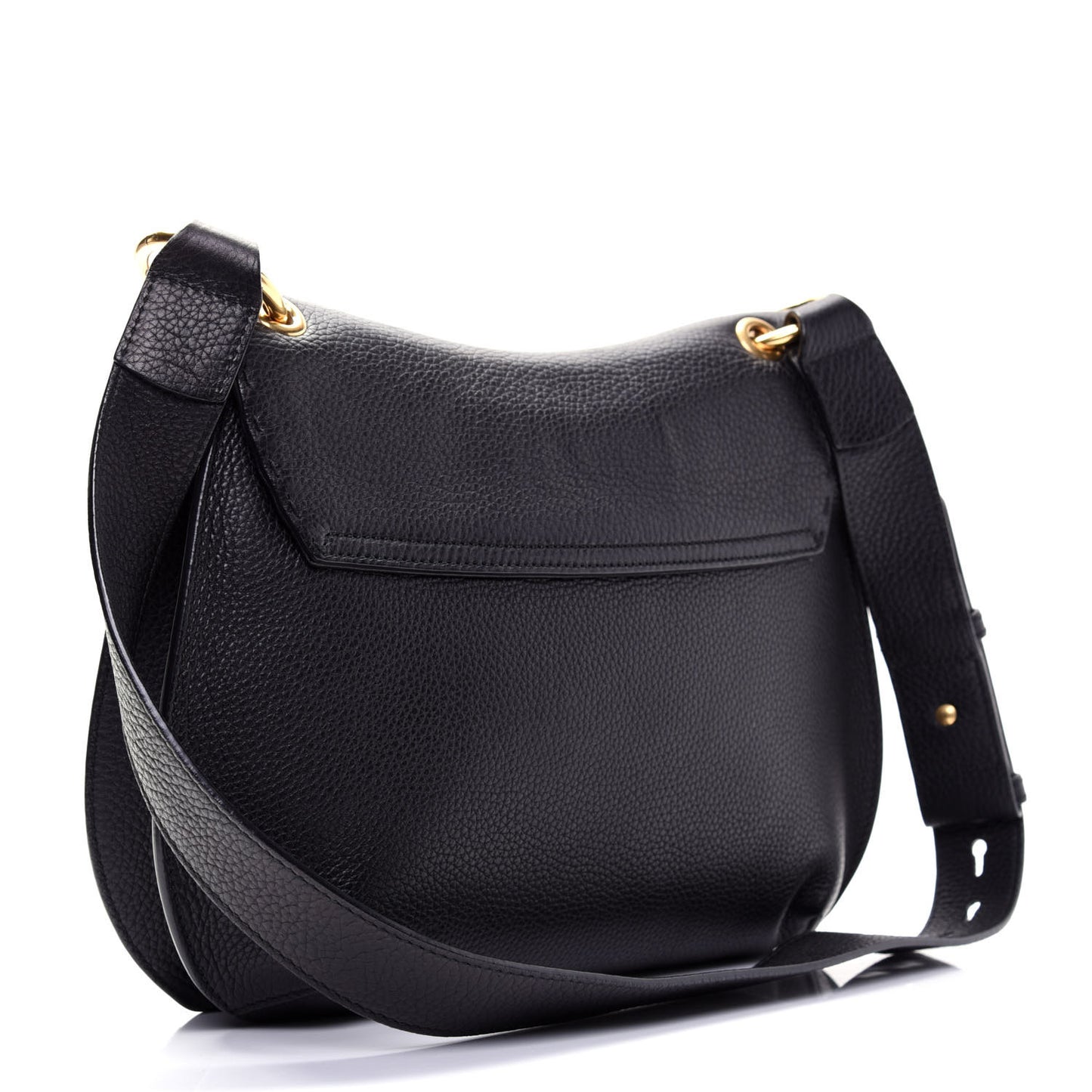 Cellarius Calfskin Feline GG Marmont Flap Shoulder Bag Black