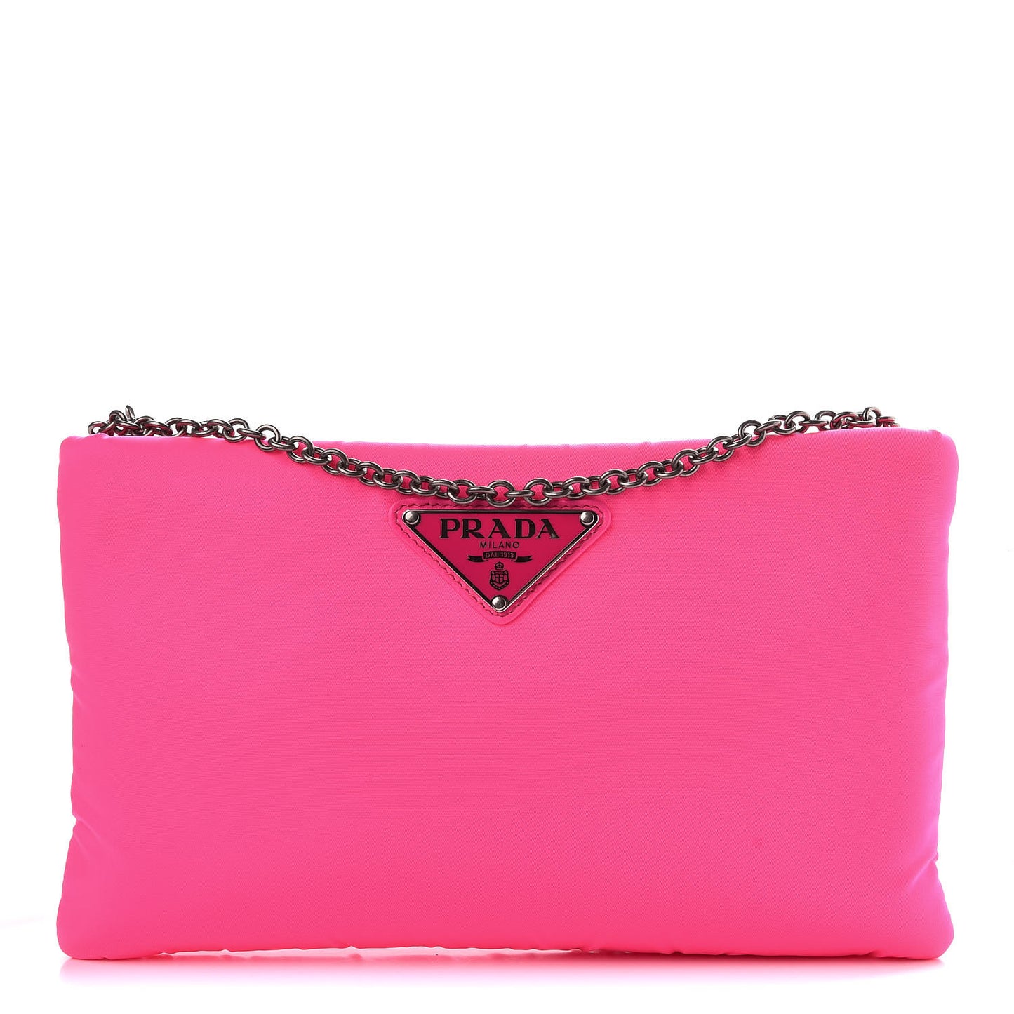 Tessuto Nylon Crossbody Fluorescent Pink