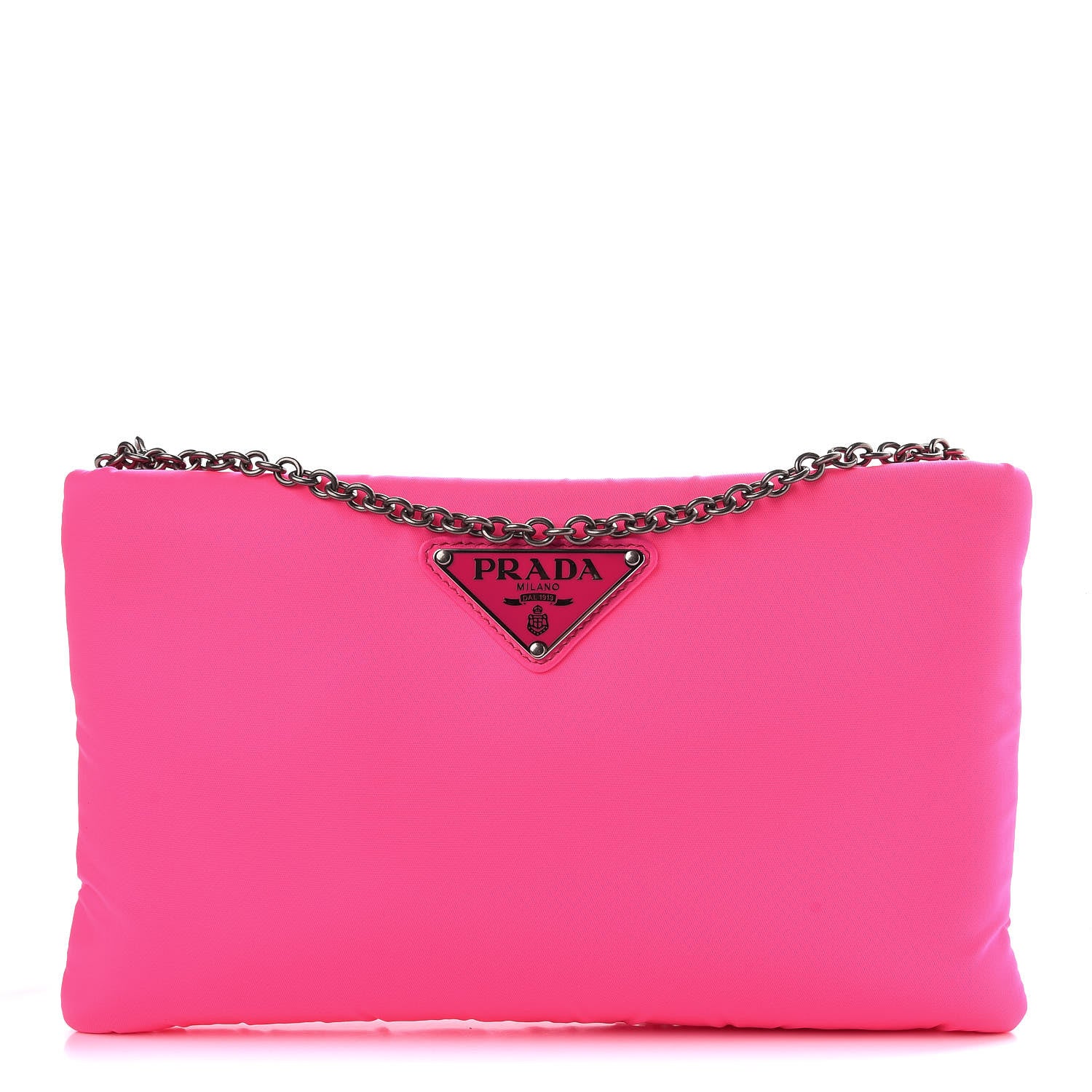 Prada Tessuto Nylon Crossbody Fluorescent Pink 1 of 7