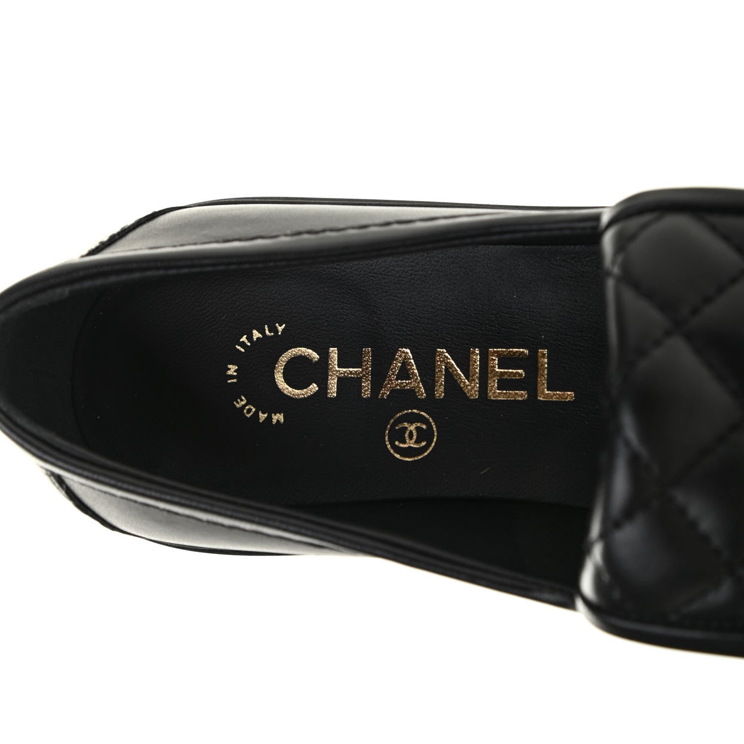 Chanel Lambskin Quilted CC Turnlock Loafers 36 Black 6 of 10