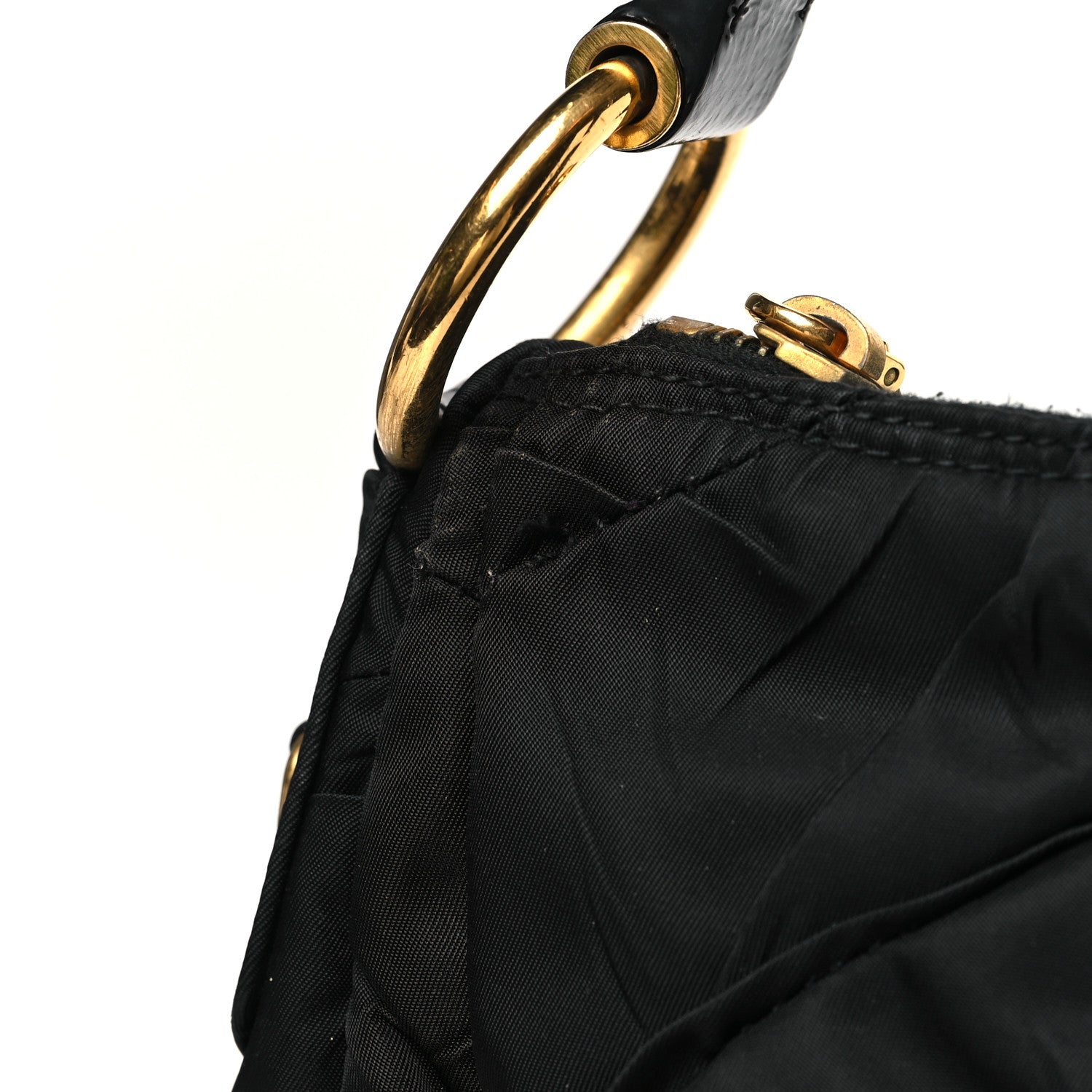 Prada Tessuto Nylon Quilted Hobo Black 11 of 11