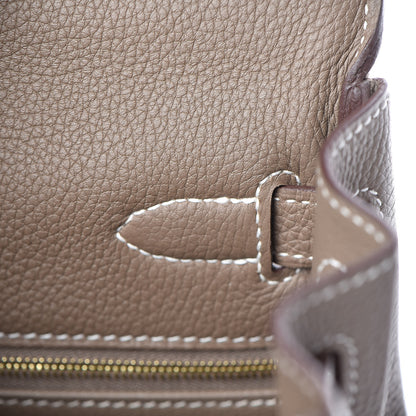 Hermes Togo Kelly Retourne 28 Etoupe 17 of 41