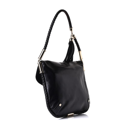 Gucci Calfskin Medium Britt Tassel Shoulder Bag Black 2 of 5