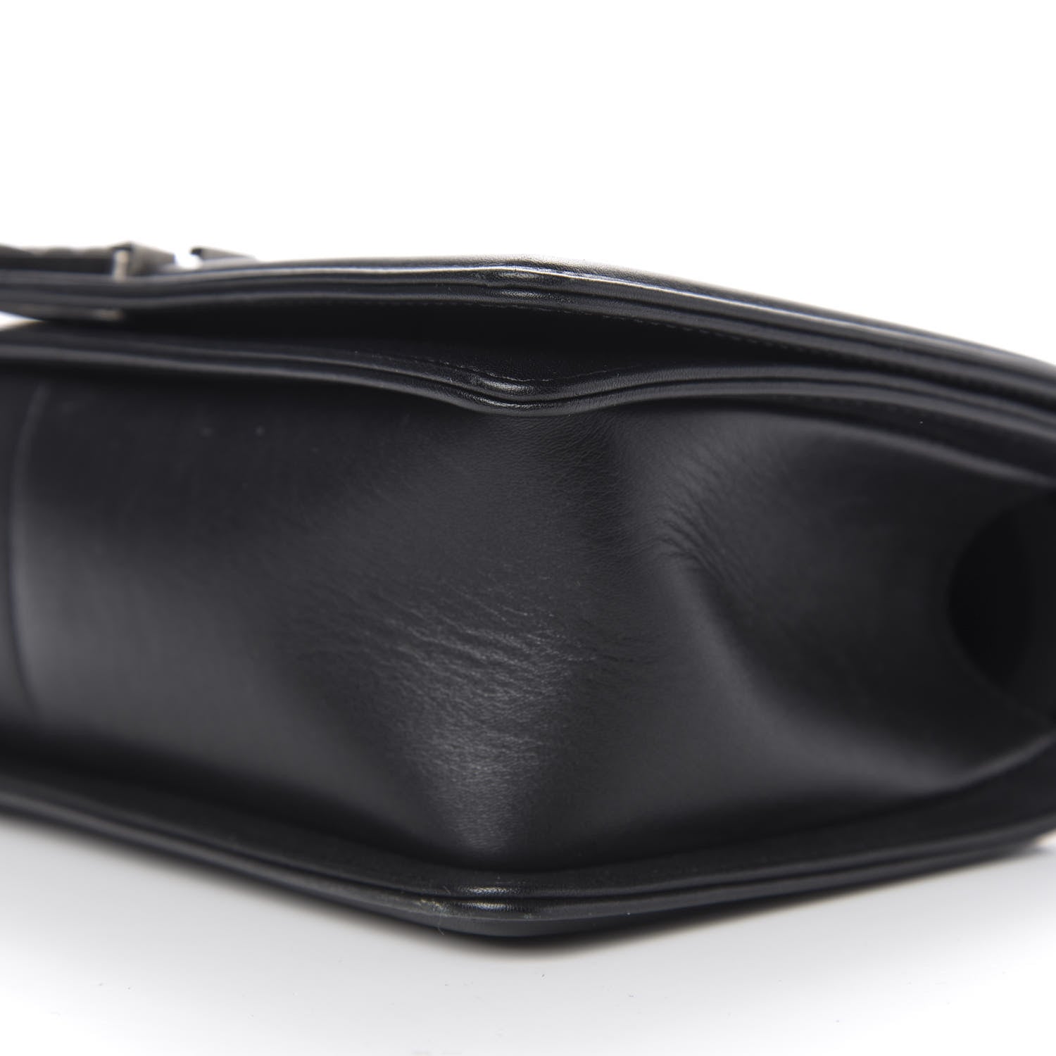 Chanel Calfskin Woven Medium Boy Flap Black White 11 of 12