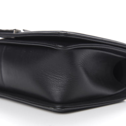 Chanel Calfskin Woven Medium Boy Flap Black White 11 of 12