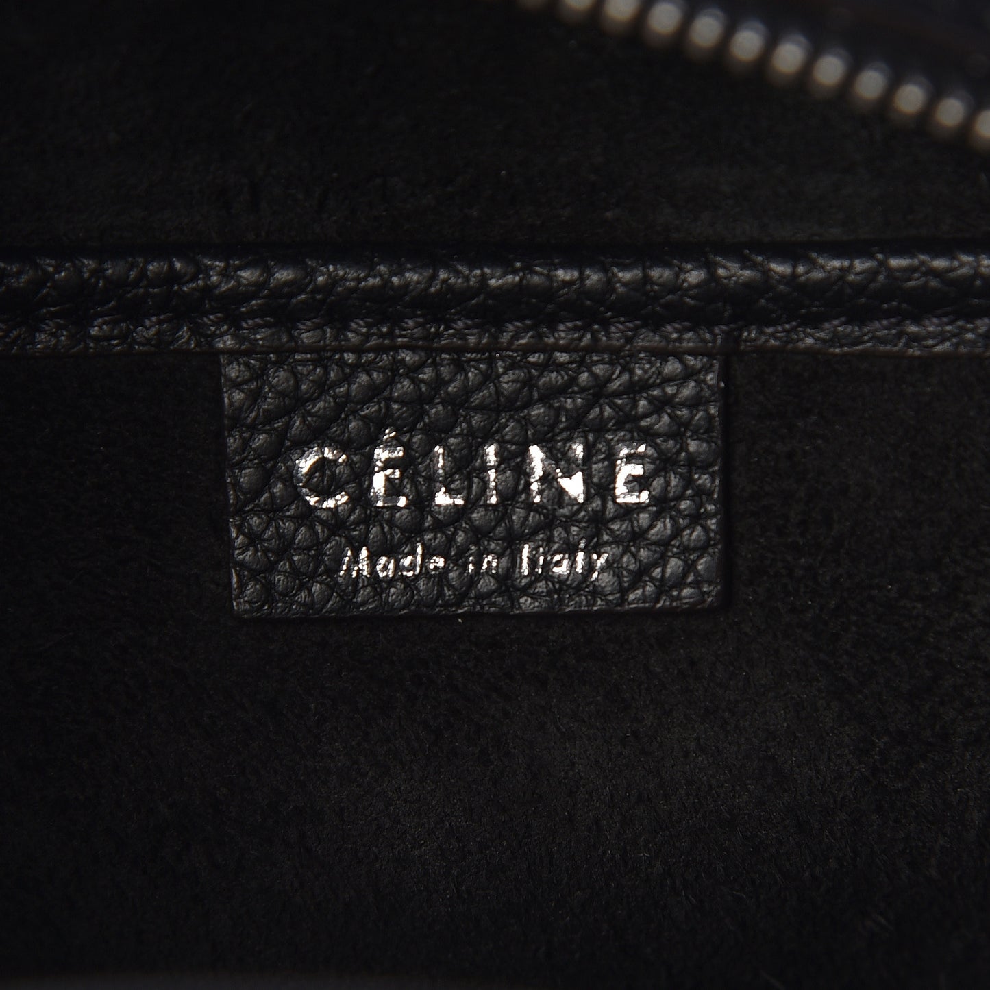 Drummed Calfskin Nano Luggage Black