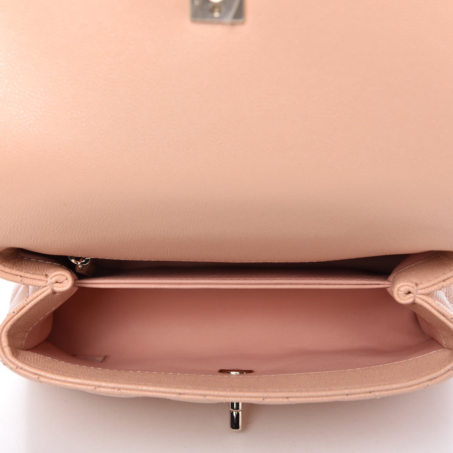 Caviar Quilted Mini Coco Handle Flap Light Pink