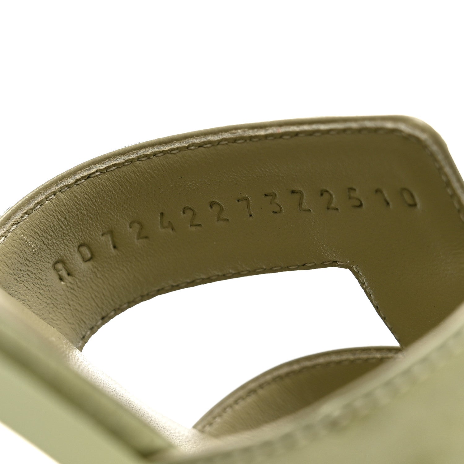 Hermes Ostrich Oran Sandals 38.5 Vert Mosaique 9 of 9
