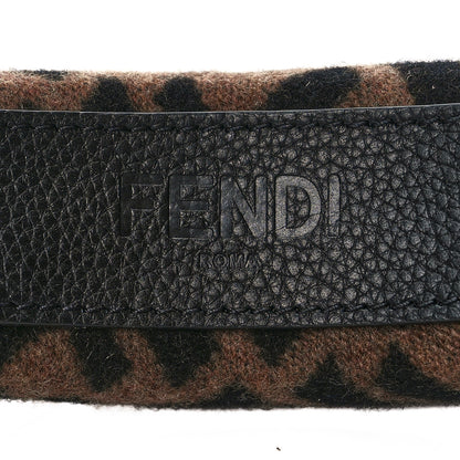Fendi Wool Cashmere FF Logo Headband Tobacco 4 of 6