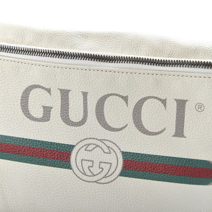 Gucci Grained Calfskin Logo Belt Bag White 9 of 9