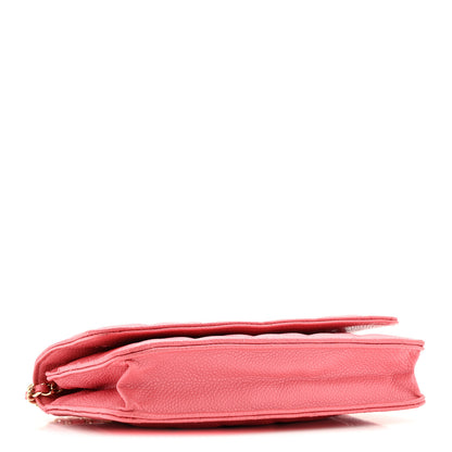Chanel Caviar Quilted Wallet on Chain WOC Pink 4 of 13