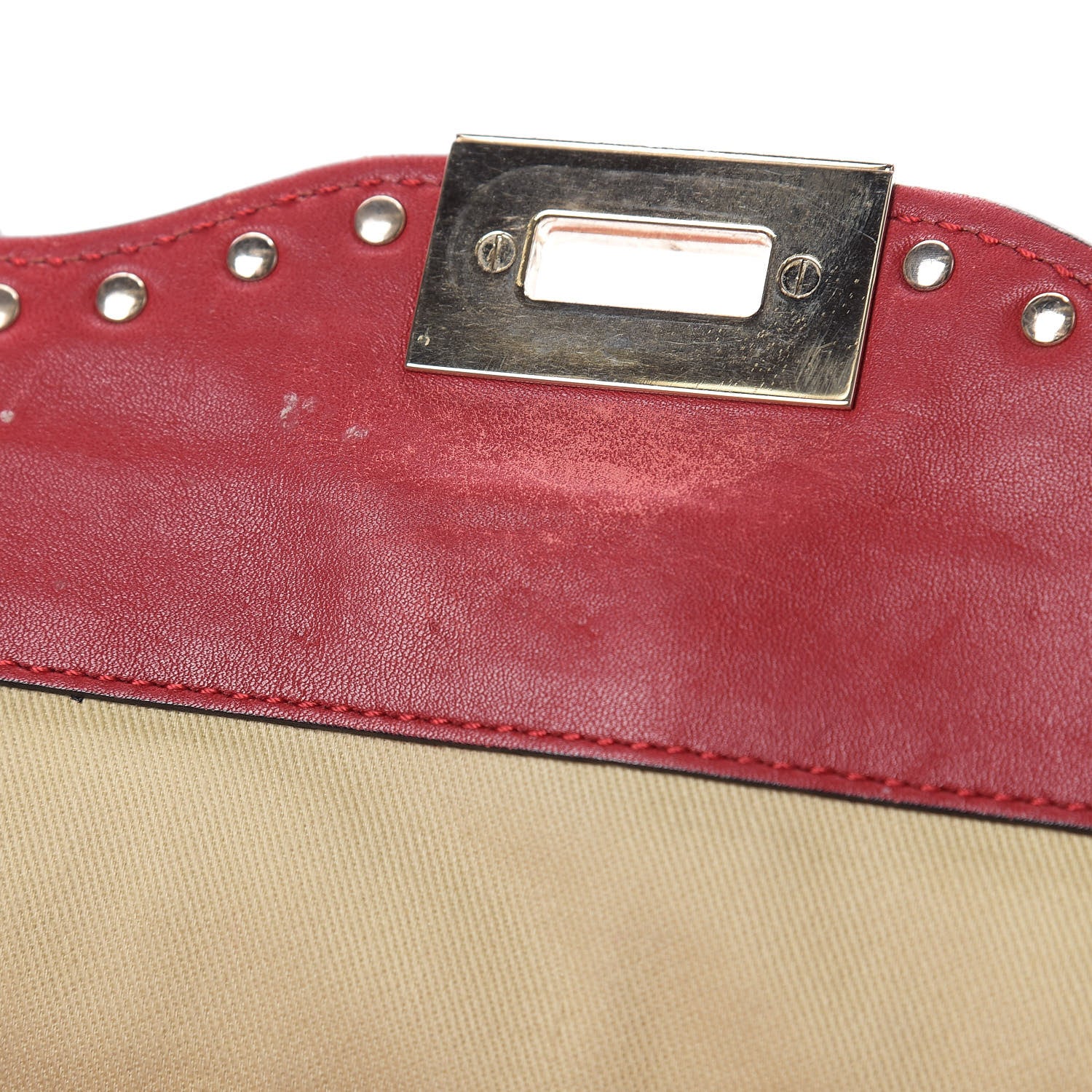 Valentino Garavani Vitello Medium Rockstud All Over Tote Rosso Valentino 11 of 16