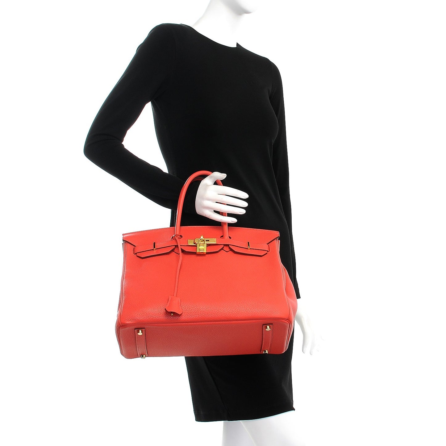 Togo Birkin 35 Rouge Pivoine