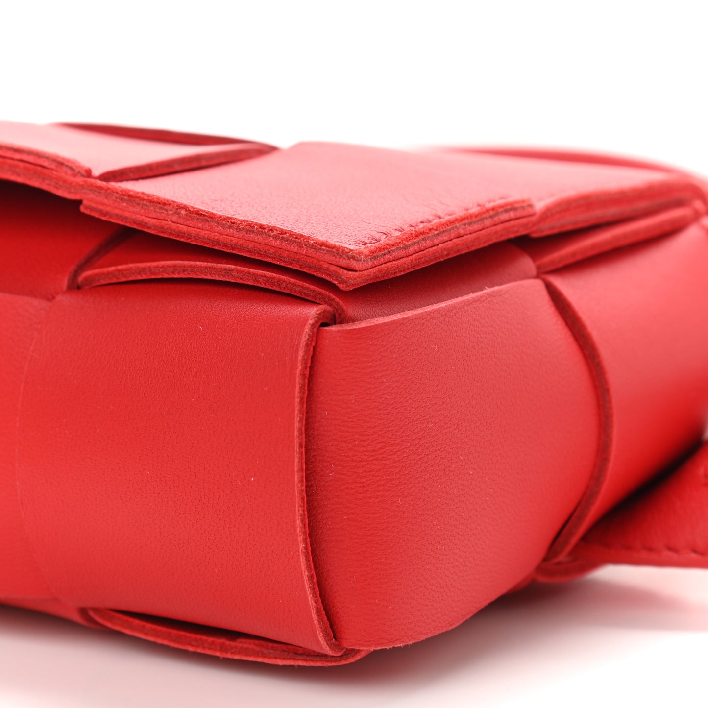 Nappa Maxi Intreccio The Belt Cassette Bag Bright Red