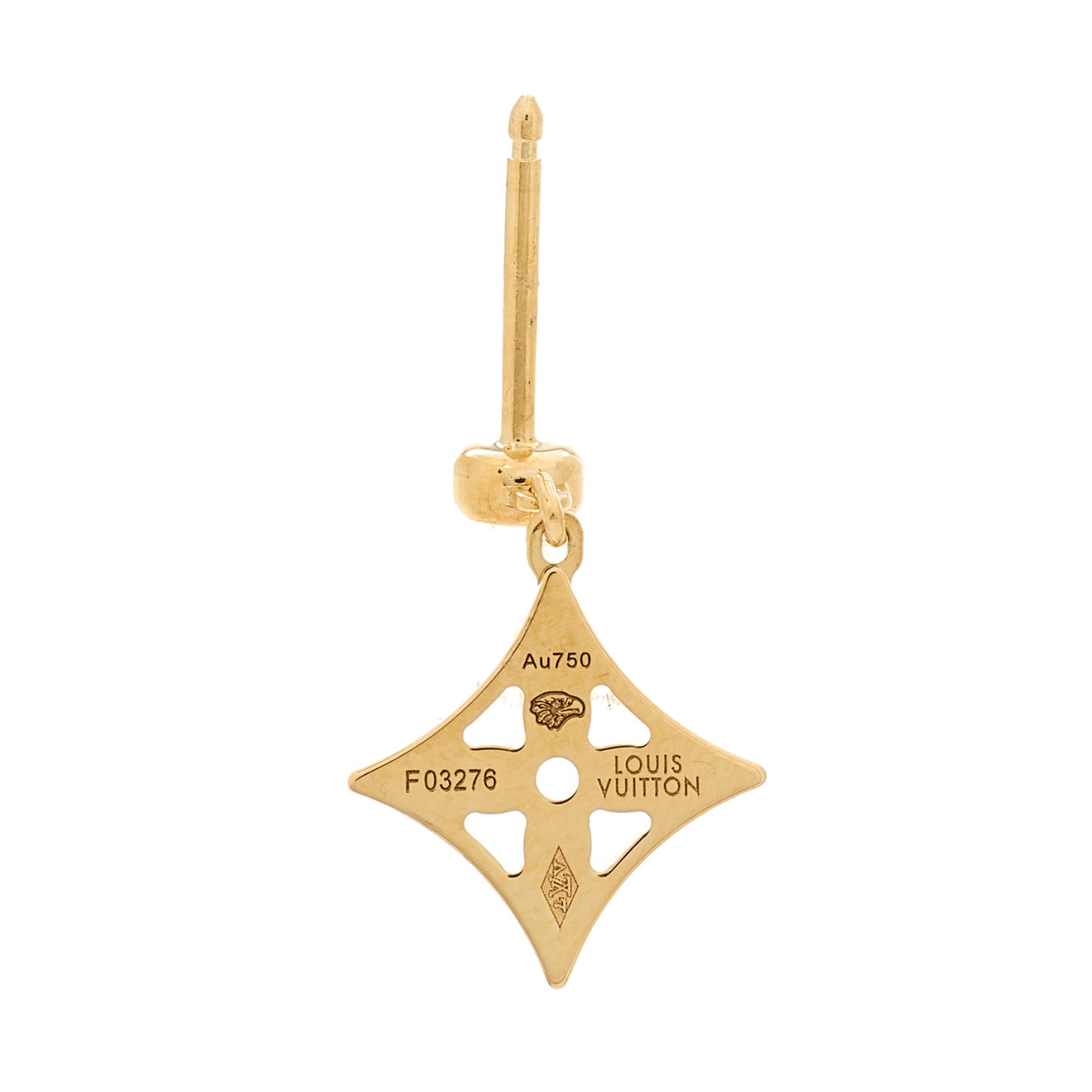 18K Yellow Gold Diamond Idylle Blossom Single Stud Earring