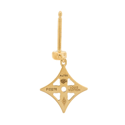 Louis Vuitton 18K Yellow Gold Diamond Idylle Blossom Single Stud Earring 3 of 4