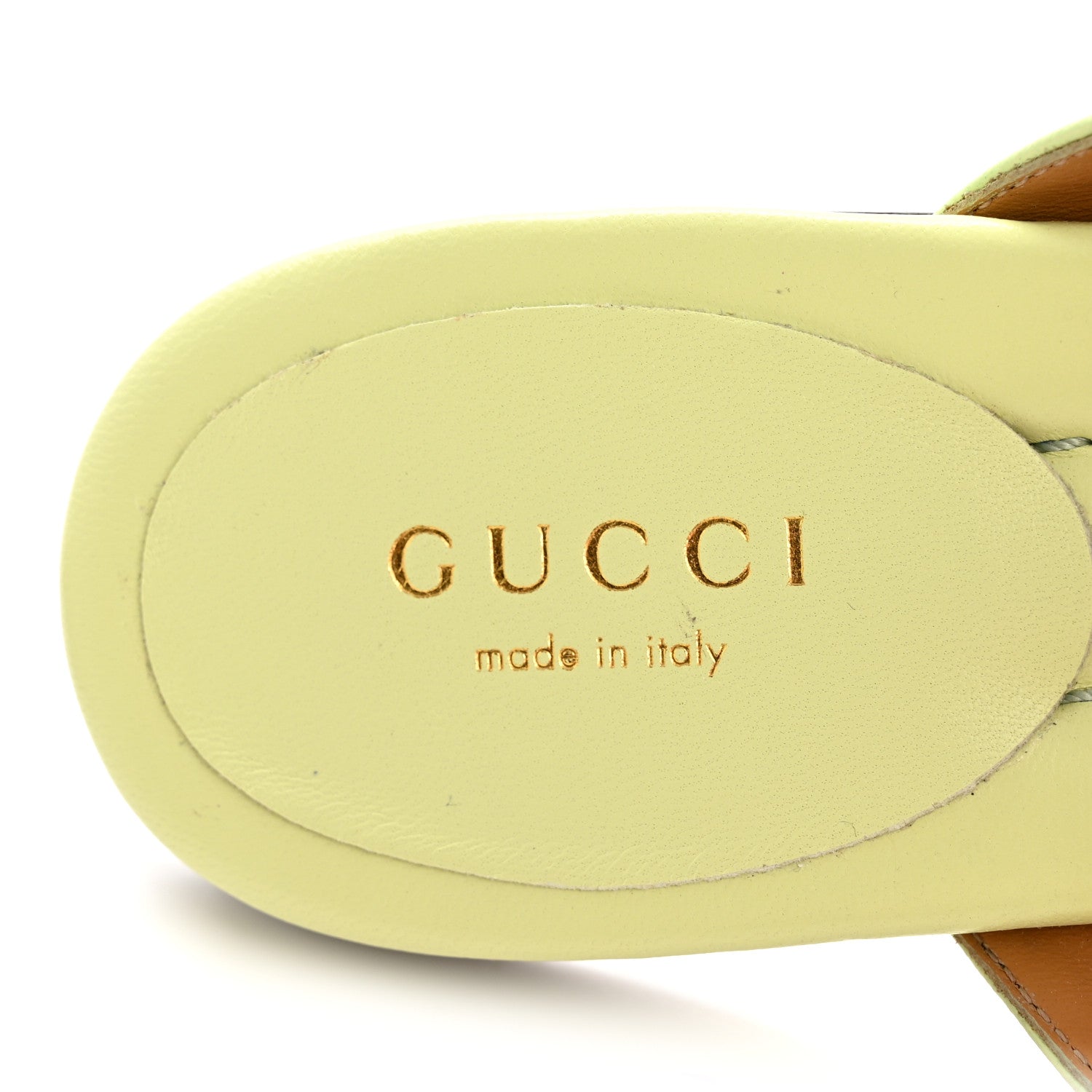 Gucci Calfskin Double G Thong Flat Sandals 35 Pistachio Green 8 of 9