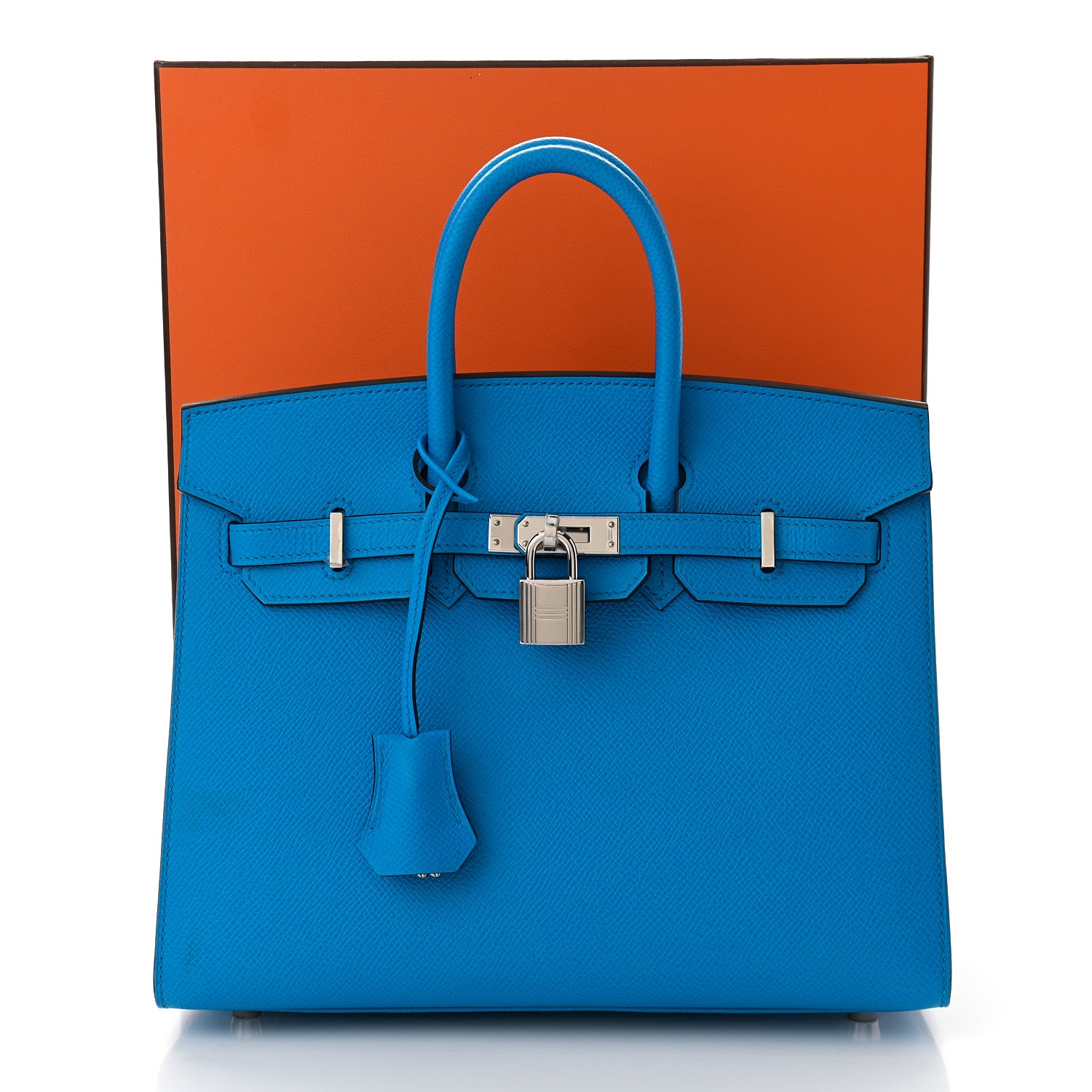 Hermes Epsom Birkin Sellier 25 Bleu Frida 12 of 12