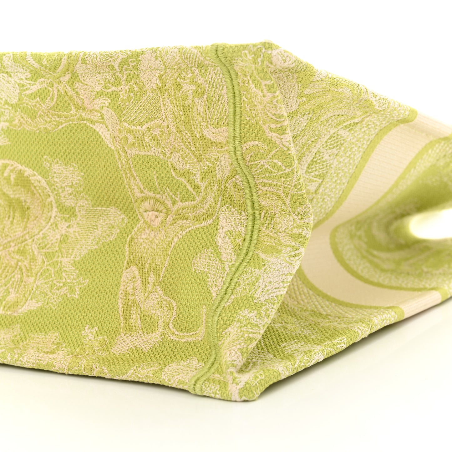 Canvas Embroidered Medium Dioriviera Toile De Jouy Book Tote D-Lite Green