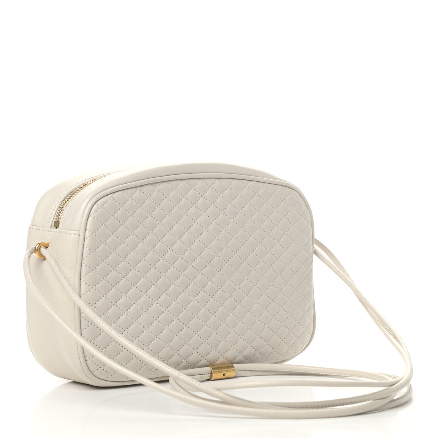 Lambskin Quilted Victoire Camera Bag Blanc Vintage