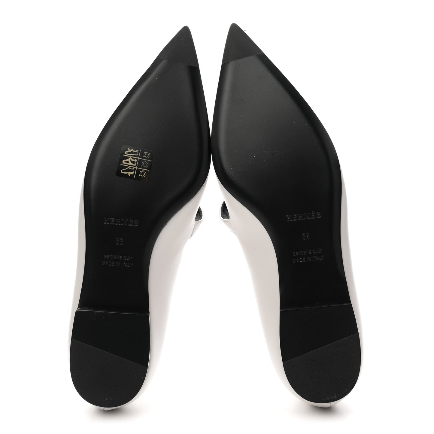 Calfskin Kelly Ballet Flat 38 Gris Clair