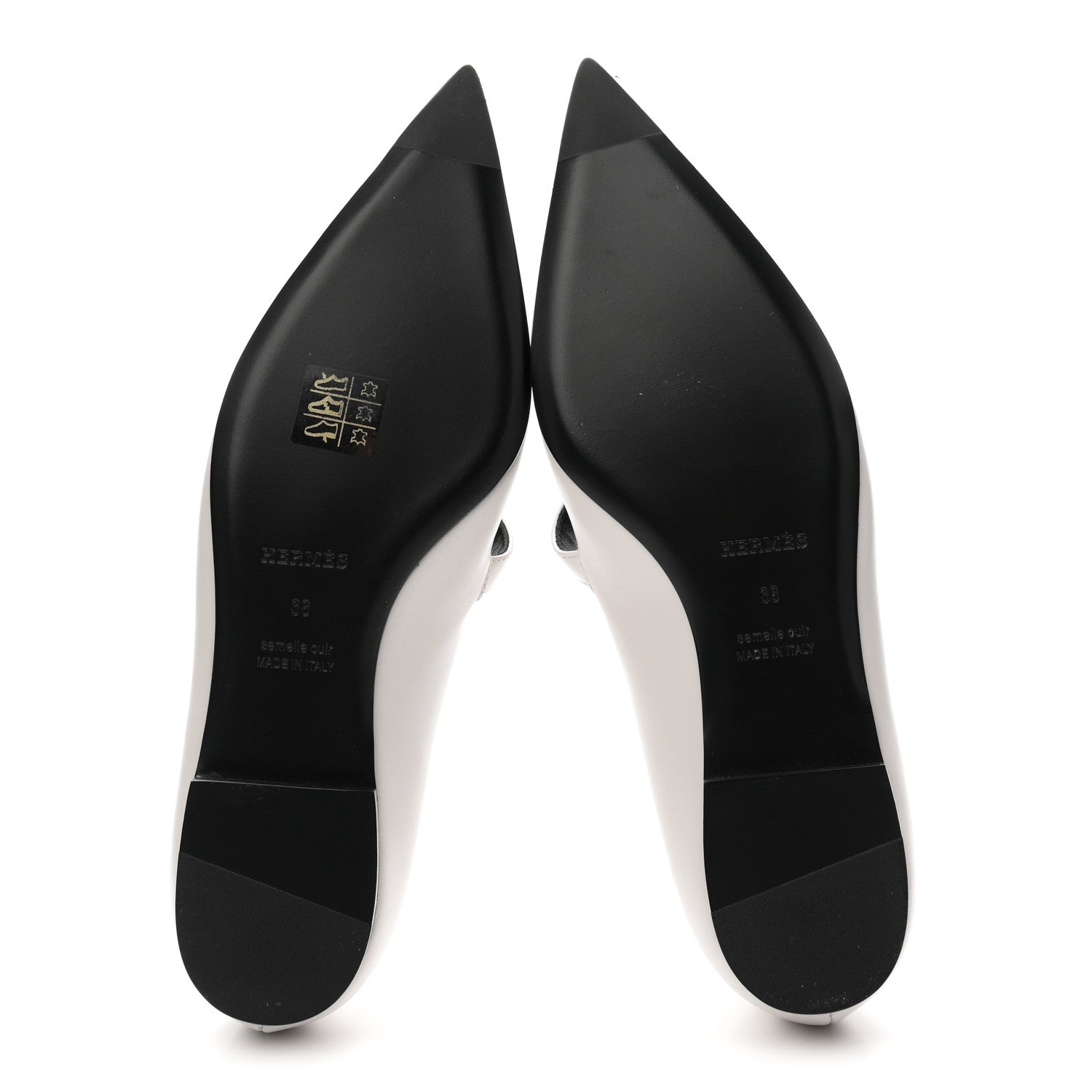 Hermes Calfskin Kelly Ballet Flat 38 Gris Clair 6 of 9