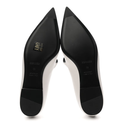 Hermes Calfskin Kelly Ballet Flat 38 Gris Clair 6 of 9