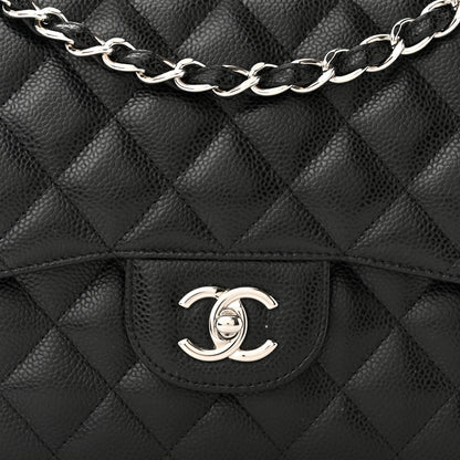 Chanel Caviar Quilted Jumbo Double Flap Black 8 of 12
