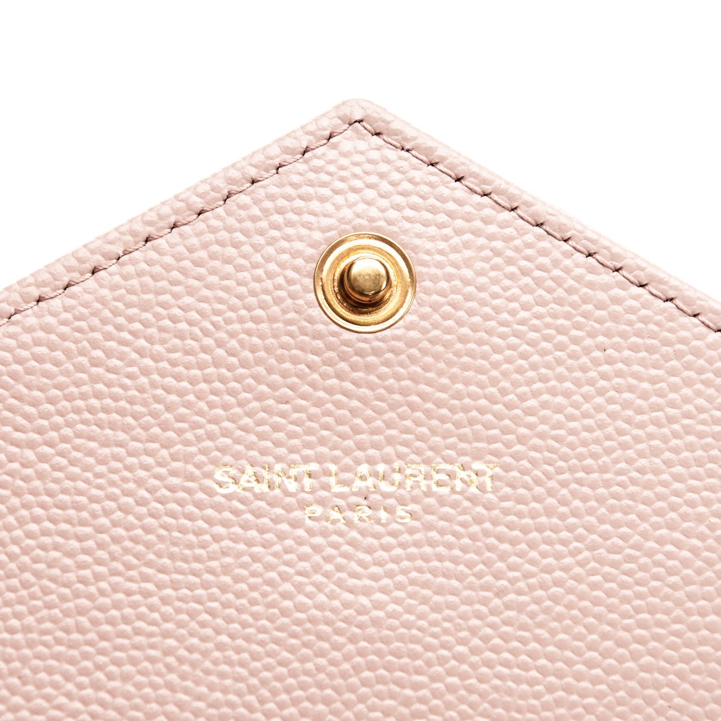 Grain De Poudre Matelasse Chevron Monogram Wallet Pale Pink