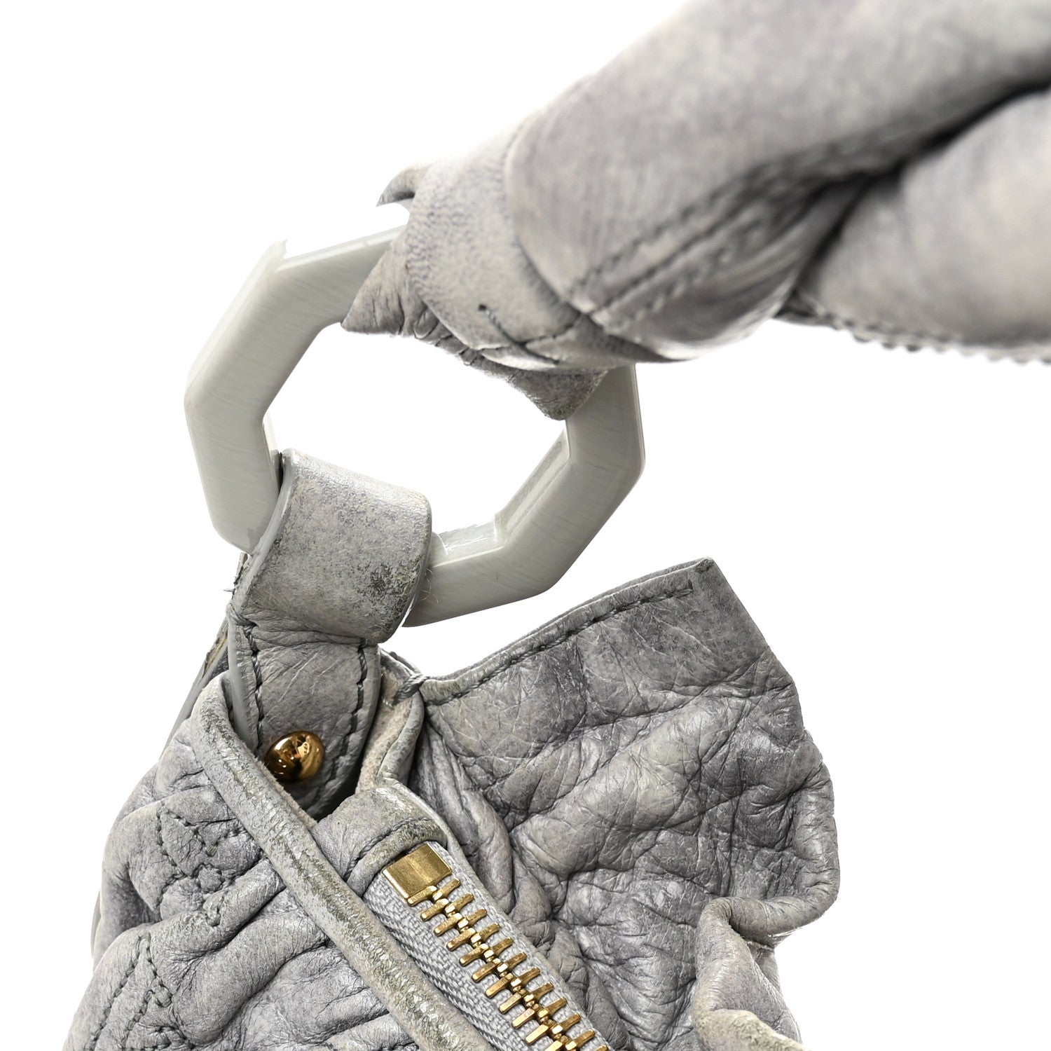Louis Vuitton Lambskin Olympe Nimbus GM Gris Perle 12 of 13