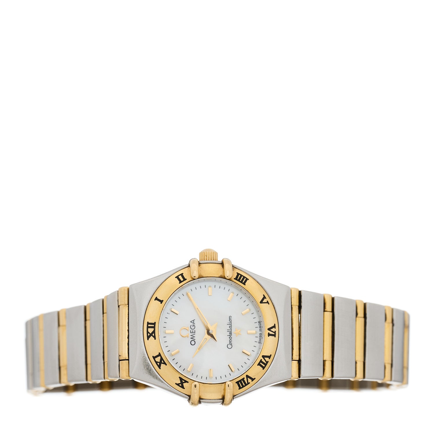 Omega Stainless Steel 18K Yellow Gold 22mm Constellation Quartz Watch White 1262.30.00 2 of 4