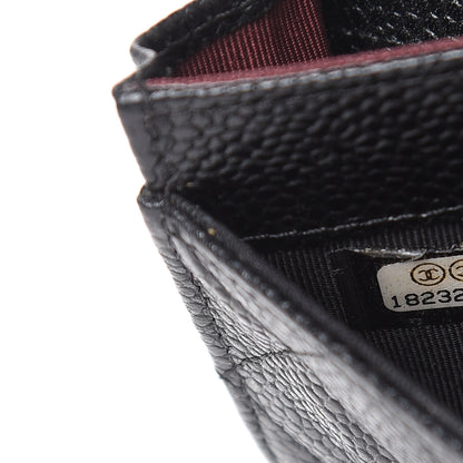 Chanel Caviar Quilted Flap Card Holder Black 8 of 8