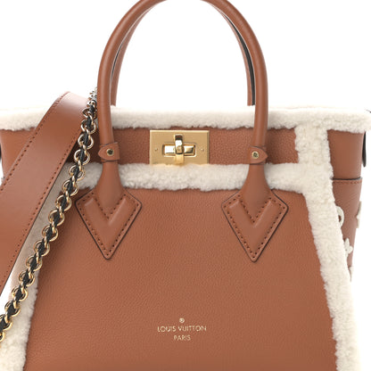 Louis Vuitton Grained Calfskin Shearling On My Side PM Caramel 7 of 10