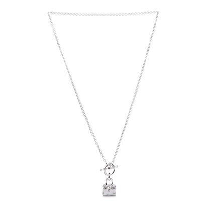 Hermes Sterling Silver Birkin Amulette Pendant Necklace 3 of 6