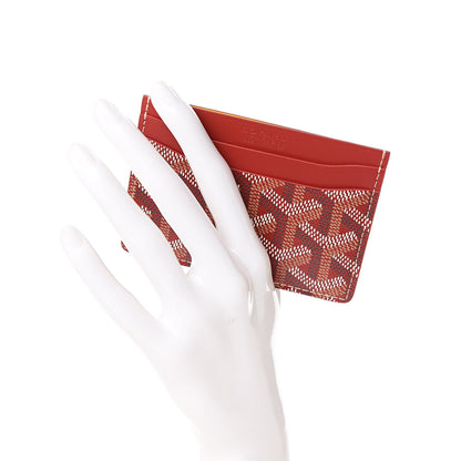 Goyard Goyardine Saint Sulpice Card Holder Red 2 of 7