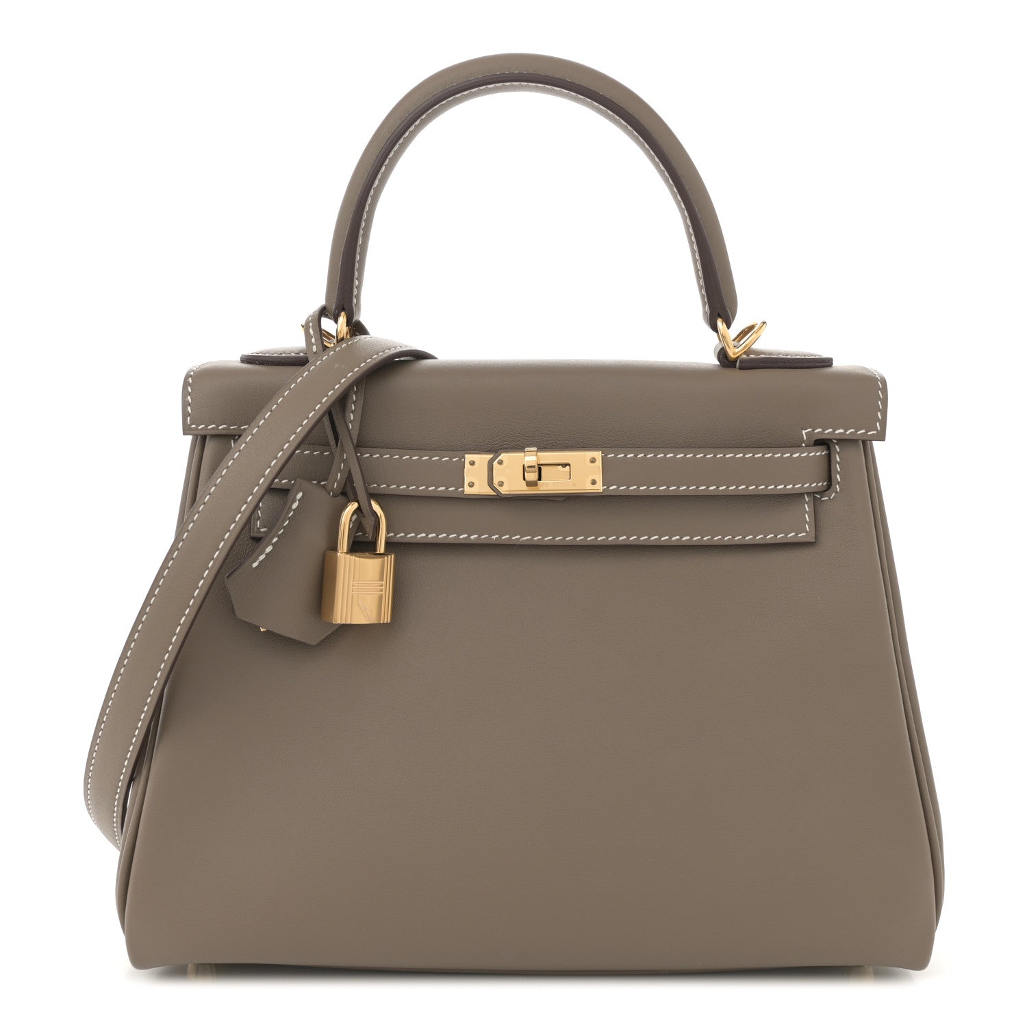 Hermes Swift Kelly Retourne 25 Etoupe 1 of 12