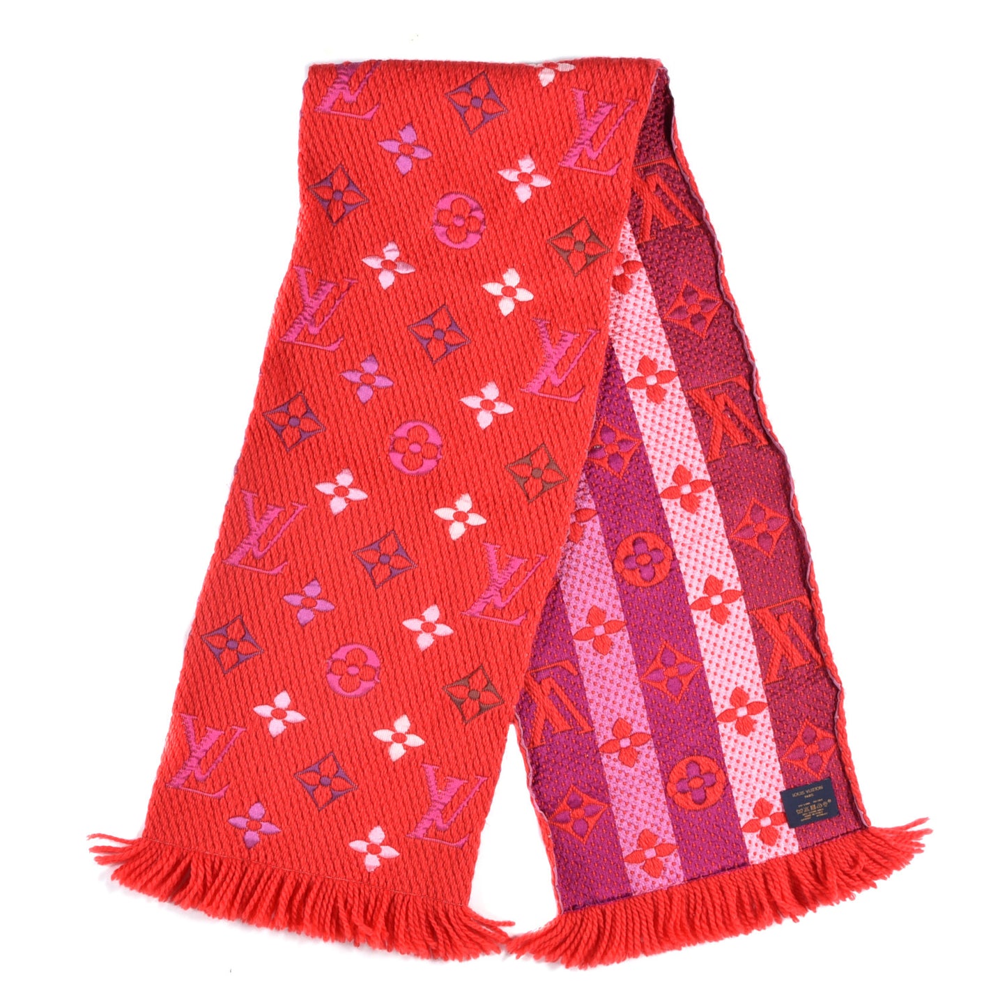 Wool Silk Logomania Scarf Multicolor