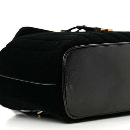 Saint Laurent Velvet Matelasse Vicky Backpack Black 10 of 14
