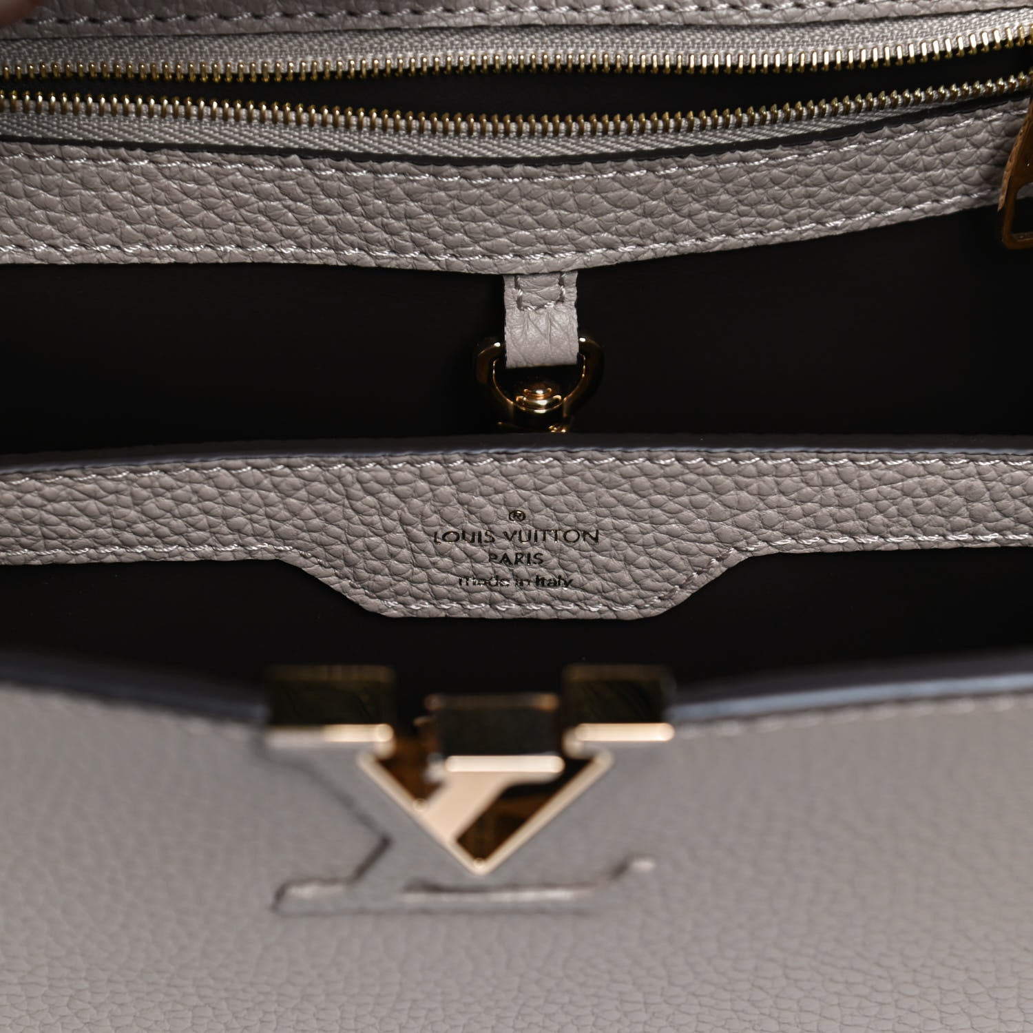 Louis Vuitton Taurillon Capucines BB Galet 6 of 9