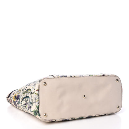 Gucci Calfskin Flora Infinity Medium Nice Tote Off White 4 of 21