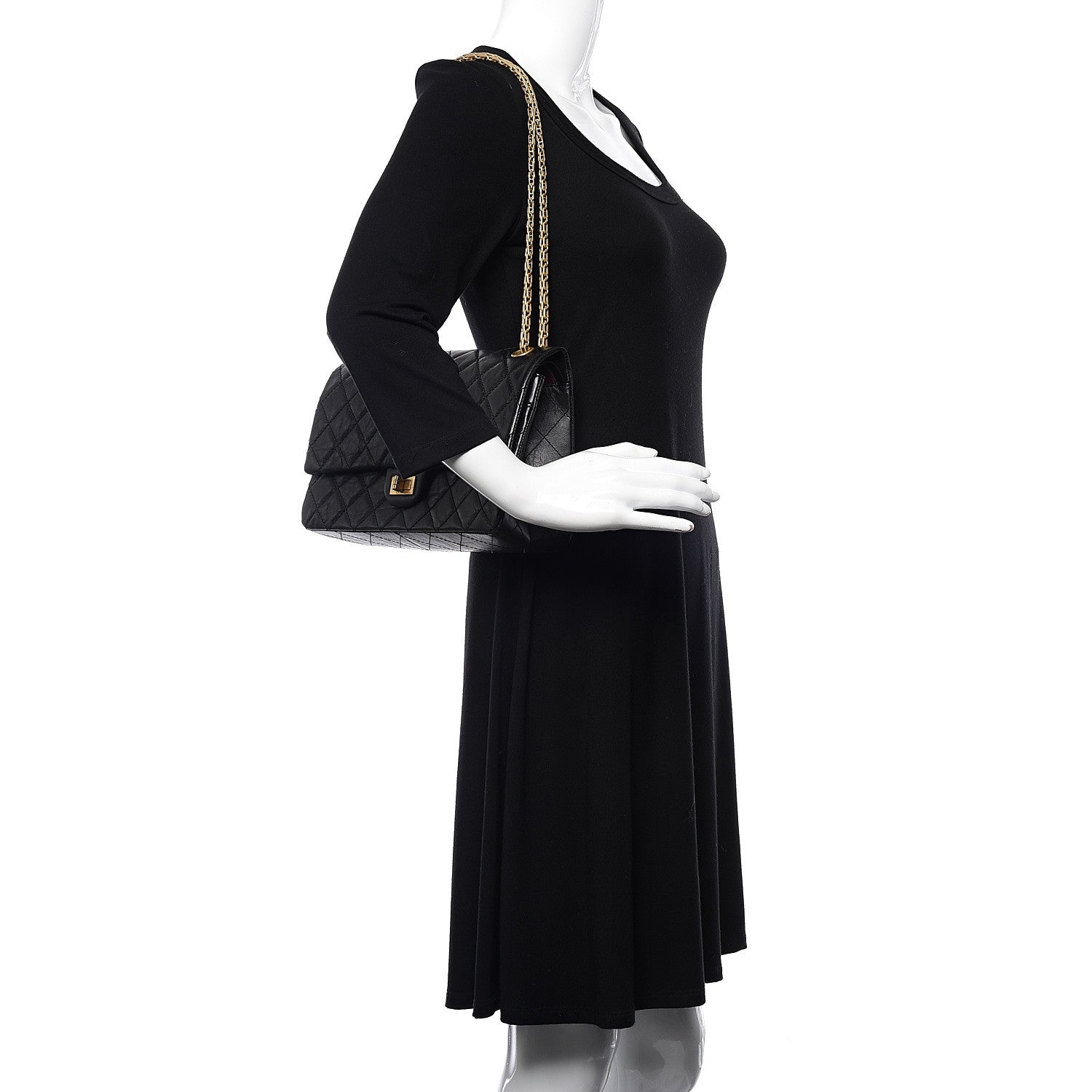 Chanel Aged Calfskin Quilted 2.55 Reissue 226 Flap Black 2 of 13