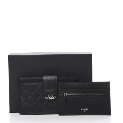Chanel Caviar Quilted CC Box Strap Pouch Black 11 of 11
