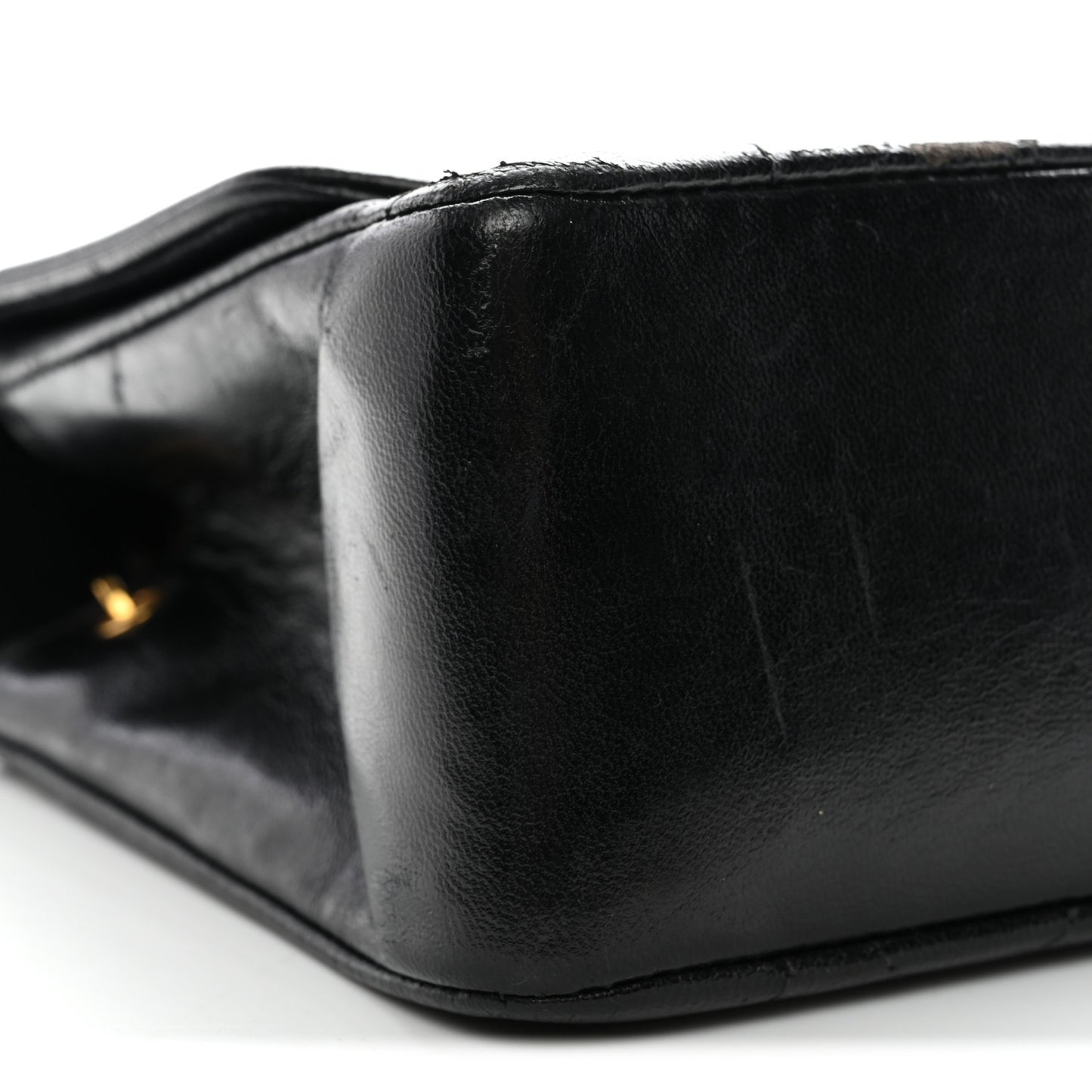 Lambskin Quilted Small Single Flap Black