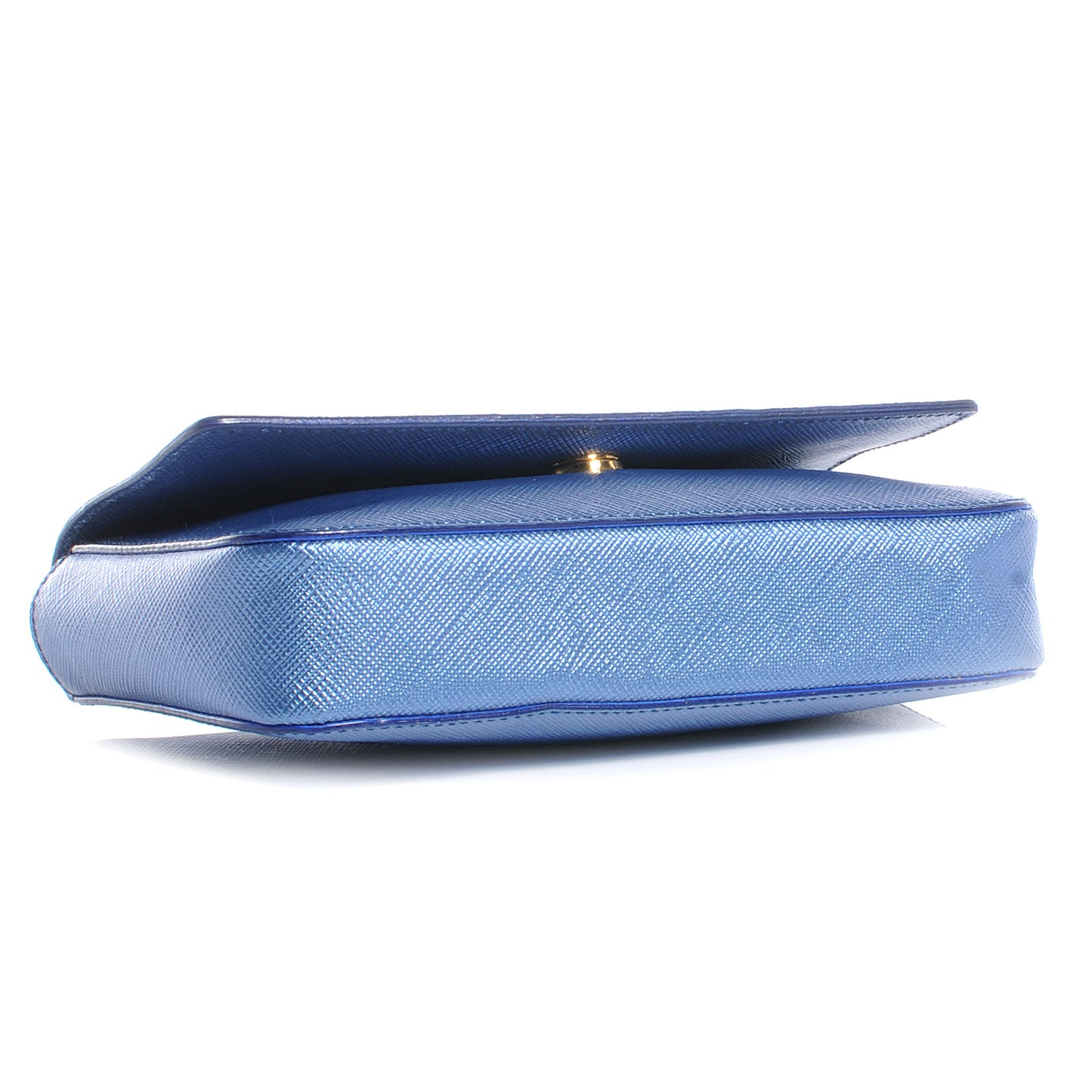 Saffiano Mordore Box Clutch Denim