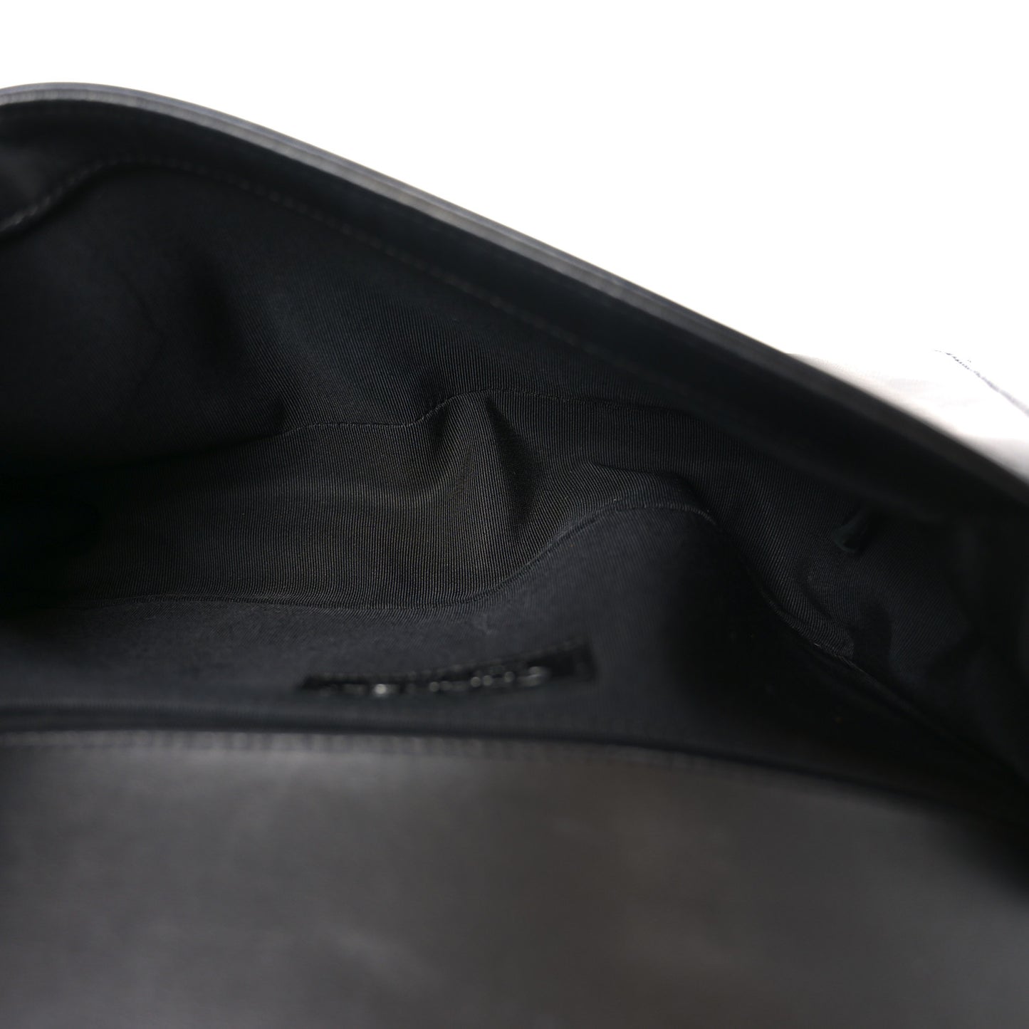 Calfskin Pleated Medium Boy Flap Black