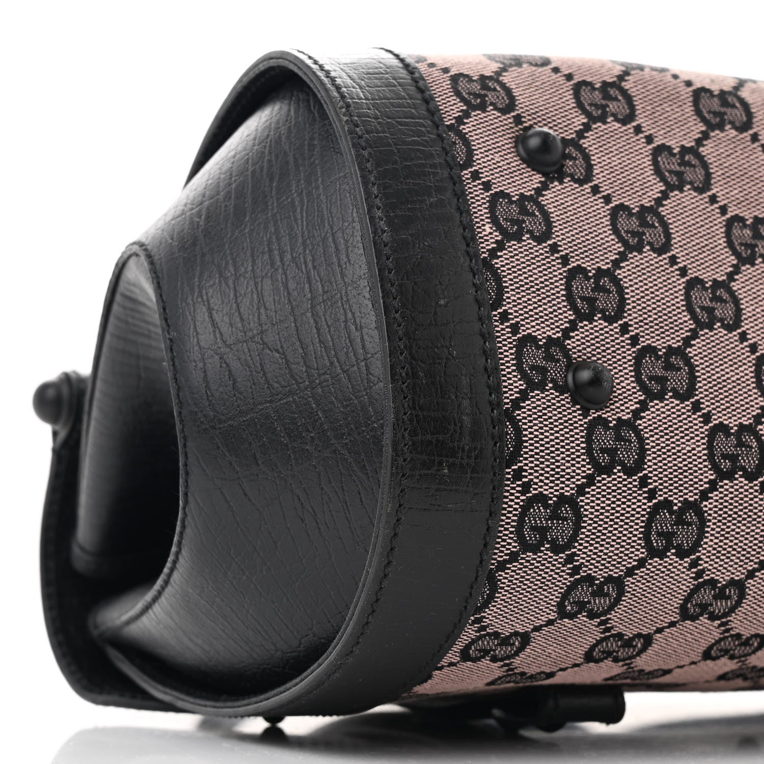 Gucci Monogram Bamboo Bullet Handbag Black 9 of 10