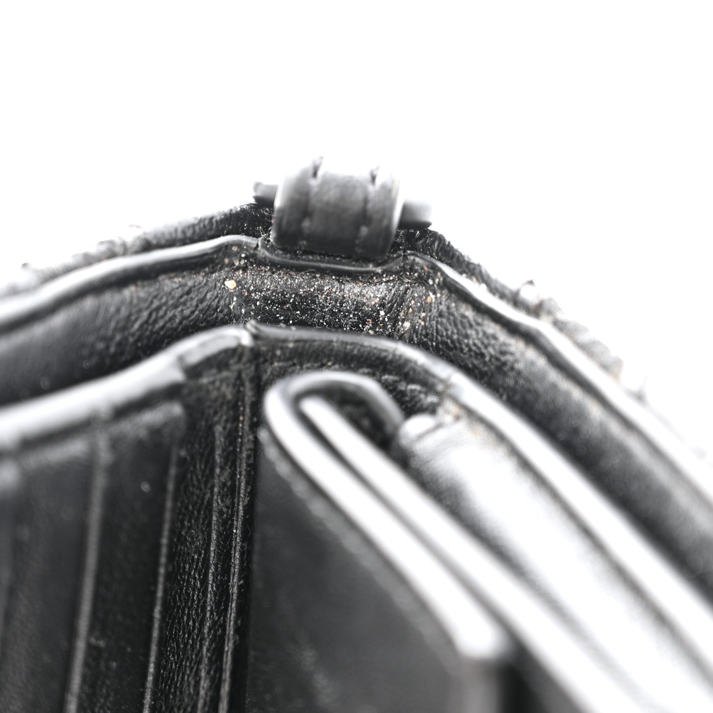 Faux Calfskin Fabric Sneakerhead Crossbody Wallet Black