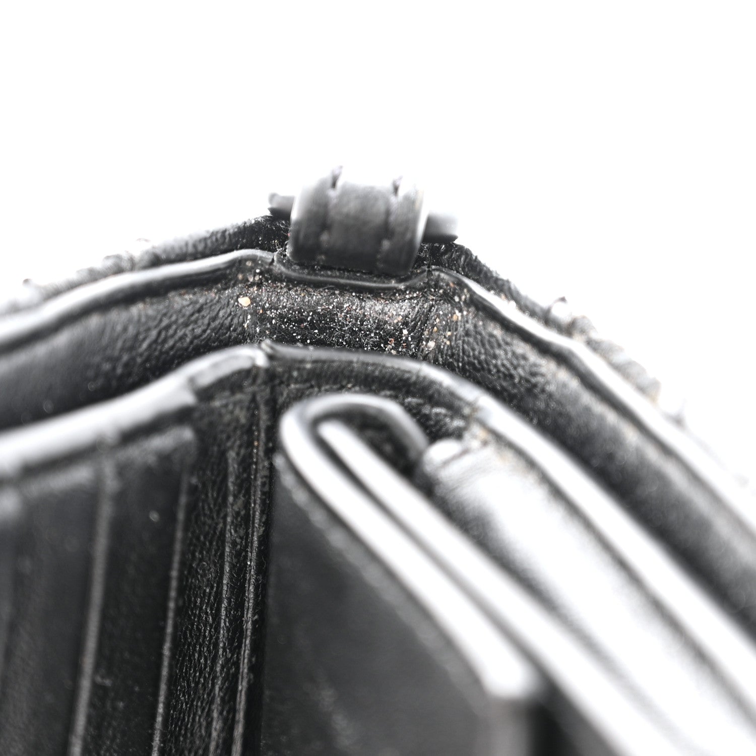 Balenciaga Faux Calfskin Fabric Sneakerhead Crossbody Wallet Black 12 of 13