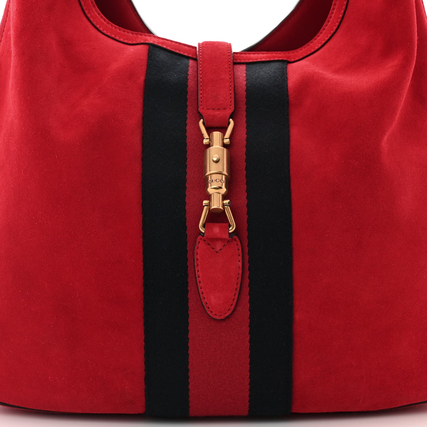 Soft Suede Web Large Jackie Hobo Red
